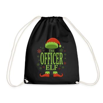 Offizier Weihnachtself - Turnbeutel - Schwarz - Vorne
