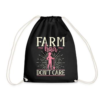 Fermier Agriculteur Fille Ferme Femelle - Sac de sport léger - noir - Devant