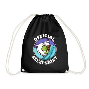 Official sleepshirt Turtle - Drawstring Bag - black - Front