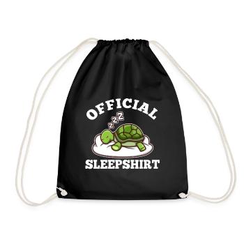 Official sleepshirt Turtle - Drawstring Bag - black - Front