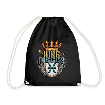Pisces Zodiac sign - Drawstring Bag - black - Front