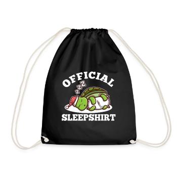 Official sleepshirt Turtle - Drawstring Bag - black - Front
