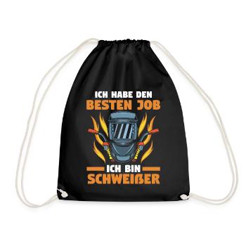 Schweißen Metallbau Metallbauer Schweißer - Turnbeutel - Schwarz - Vorne
