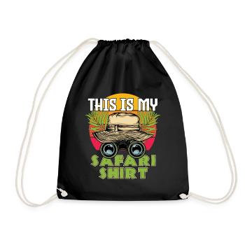 This Is My Safari Shirt - Turnbeutel - Schwarz - Vorne