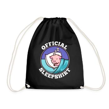 Chemise de nuit officielle Cochon - Sac de sport léger - noir - Devant
