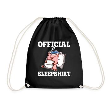 Official sleepshirt Pig - Turnbeutel - Schwarz - Vorne