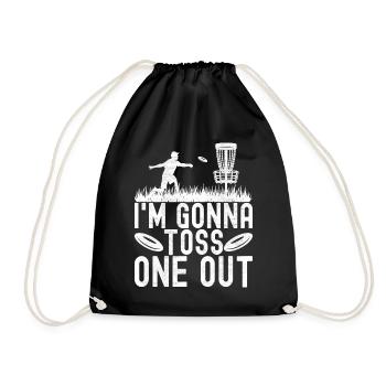 Disc Golf Disc Golfer - Drawstring Bag - black - Front