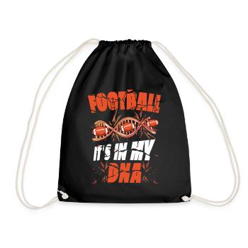Joueur de football Rugby-ball C’est dans mon ADN américain - Sac de sport léger - noir - Devant
