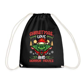 Horror Movie Zombie Santa Weihanchten Liebe Horror - Turnbeutel - Schwarz - Vorne
