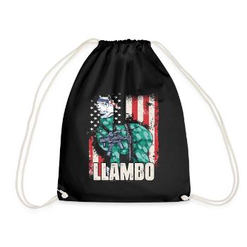 LLambo Alpaga Lama Drôle - Sac de sport léger - noir - Devant
