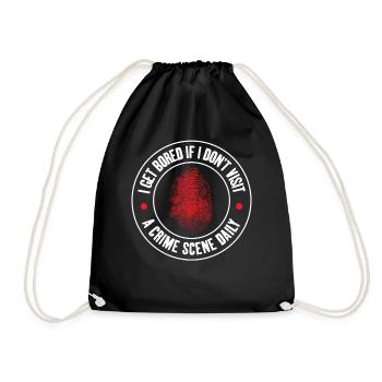 I'm bored, forensic scientist, - Drawstring Bag - black - Front
