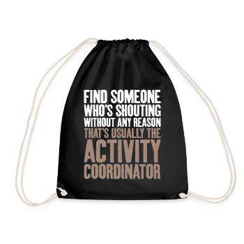 Usually activity coordinator - Drawstring Bag - black - Front