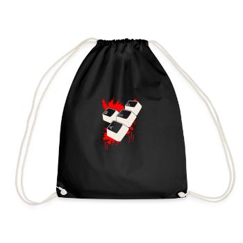 Bloody Gamer WASD - Drawstring Bag - black - Front