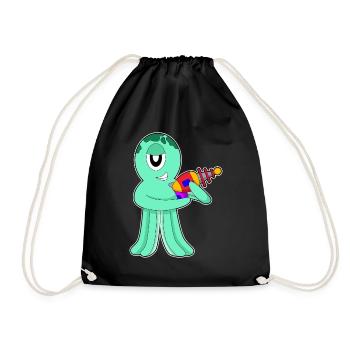 Extraterrestre pieuvre - Sac de sport léger - noir - Devant