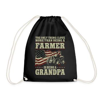 Agriculteur Grand-père Vintage - Sac de sport léger - noir - Devant