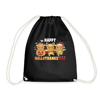 Joyeux Hallothanksmas Dragon de Noël Dragon - Sac de sport léger - noir - Devant