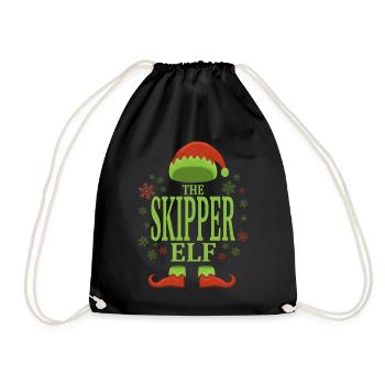 Skipper Weihnachtself - Turnbeutel - Schwarz - Vorne