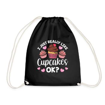 J’aime vraiment les cupcakes cupcakes sucrés - Sac de sport léger - noir - Devant