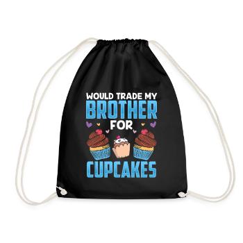 J’échangerais mon frère contre des cupcakes sucrés - Sac de sport léger - noir - Devant