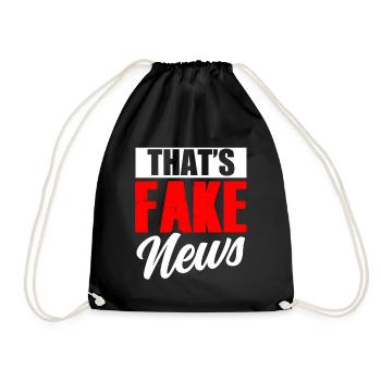 These are fake news Press law Press freedom - Drawstring Bag - black - Front