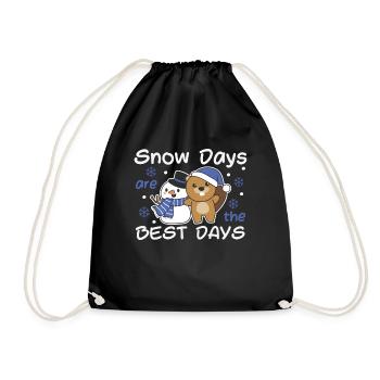 Biber Snow Days are the best days Winter - Drawstring Bag - black - Front