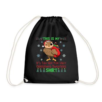 C’est mon pull de Noël C’est trop chaud pour un pull de Noël moche - Sac de sport léger - noir - Devant