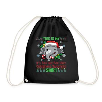 C’est mon pull de Noël C’est trop chaud pour un pull de Noël moche - Sac de sport léger - noir - Devant
