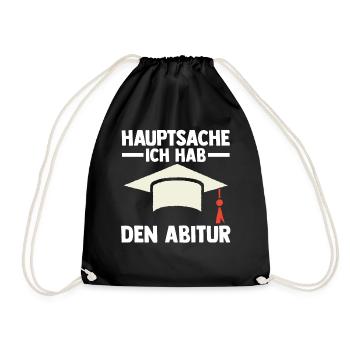 Abitur Abiturient Abi Abifeier - Turnbeutel - Schwarz - Vorne