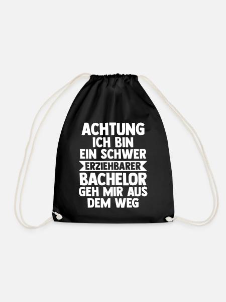 Student Akademiker Uni Abschlussfeier Bachelor - Turnbeutel - Schwarz