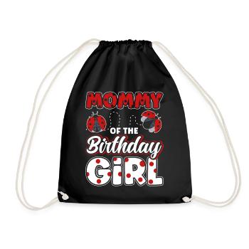 Maman de la fille d’anniversaire - Sac de sport léger - noir - Devant