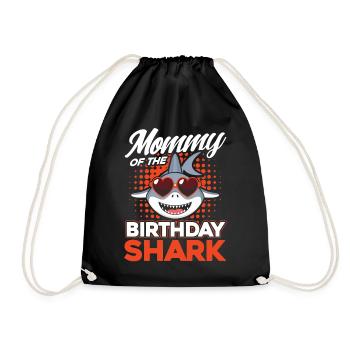 Maman du requin d’anniversaire - Sac de sport léger - noir - Devant