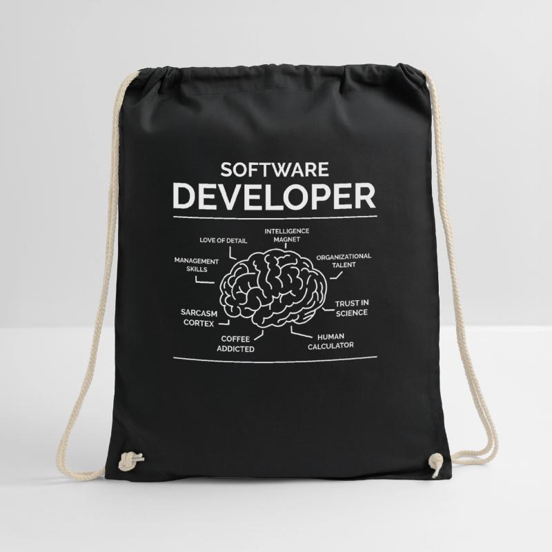 Software Developer Drawstring Bag