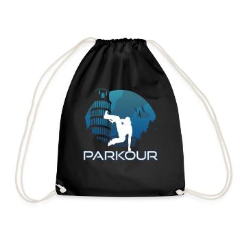 Avertissement de parkour sauter par-dessus tout comme la tour de Pise - Sac de sport léger - noir - Devant
