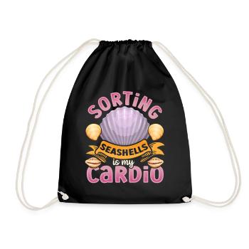 Seashell Collecting Design for an Shell Hunter - Drawstring Bag - black - Front