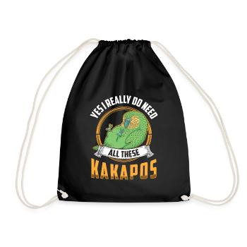 Kakapo need all this New Zealand parrot - Drawstring Bag - black - Front