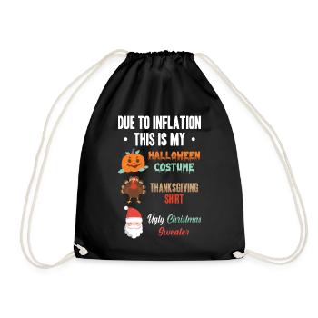 Aufgrund Der Inflation Ist Dies Mein Halloween, - Turnbeutel - Schwarz - Vorne