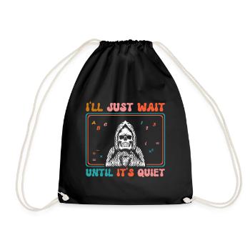 I just wait until it's quiet Halloween - Drawstring Bag - black - Front