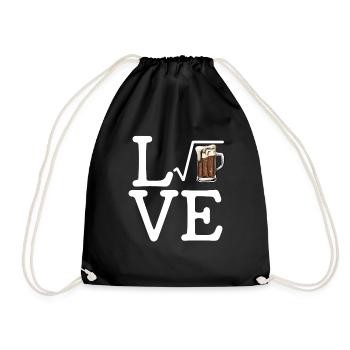I love root beer, root beer - Turnbeutel - Schwarz - Vorne