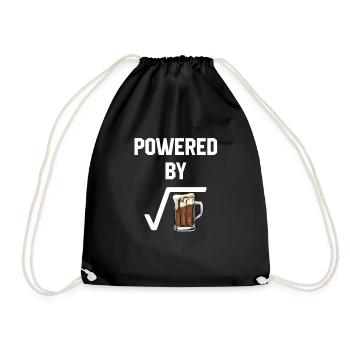 Powered by root beer, root beer - Turnbeutel - Schwarz - Vorne