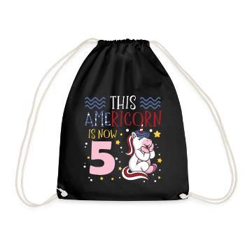 Cette Americorn est maintenant 5 Poney Licorne 4 juillet - Sac de sport léger - noir - Devant