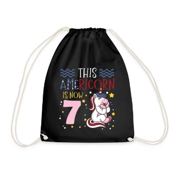 Cette Americorn est maintenant 7 Poney Licorne Juillet 4 - Sac de sport léger - noir - Devant