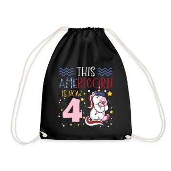 Cette Americorn est maintenant 4 Poney Licorne 4 juillet - Sac de sport léger - noir - Devant