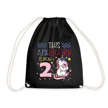Cette Americorn est maintenant 2 Poney Licorne le 4 juillet - Sac de sport léger - noir - Devant