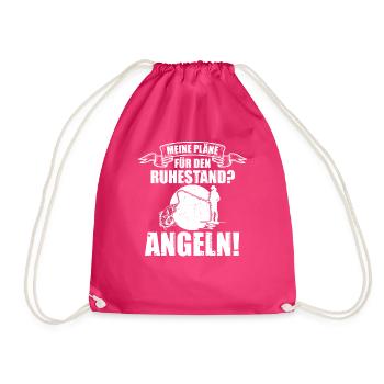 Ruhestand Angler Opa Pläne Angelliebhaber Geschenk - Turnbeutel - Fuchsia - Vorne
