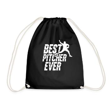 Bester Baseball Pitcher Aller Zeiten Hobby Werfer - Turnbeutel - Schwarz - Vorne