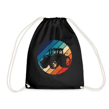 Agriculteur Rétro Vintage - Sac de sport léger - noir - Devant