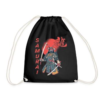 Samurai Mond Blutfleck Japanische Kunst Ninja Japa - Turnbeutel - Schwarz - Vorne