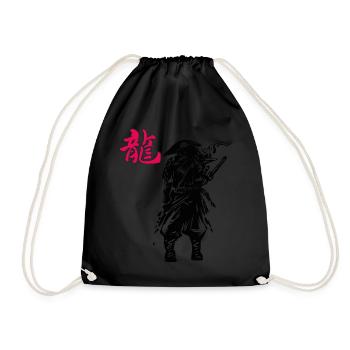 Japanische Kunst Samurai Ninja Japanischer Krieger - Turnbeutel - Schwarz - Vorne