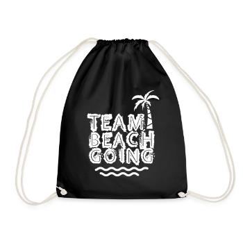 Team Beachgoing Strand Strandgänger Strandurlaub - Turnbeutel - Schwarz - Vorne