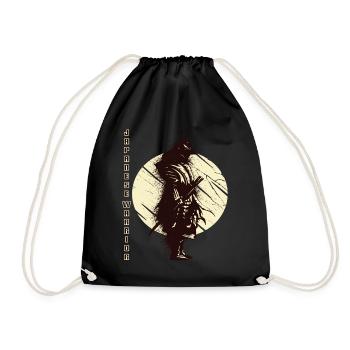 Japanischer Krieger Samurai Japanische Kunst Katan - Turnbeutel - Schwarz - Vorne